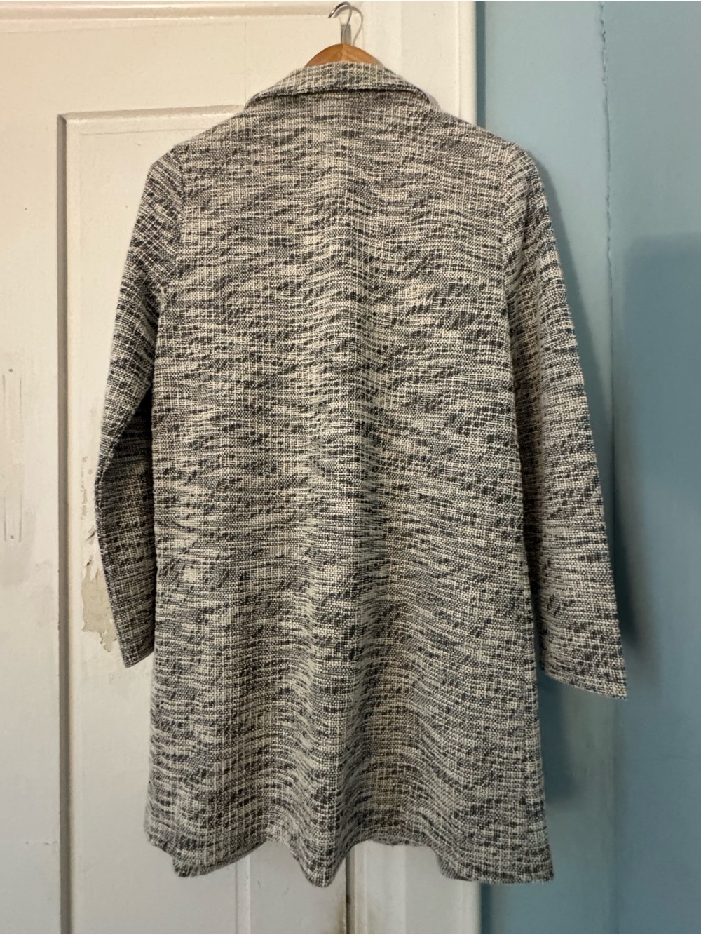 MELLODAY Gray Marled Open-Front Knit Blazer Coat - Picture 2 of 5